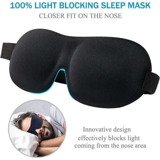 3D Sleep Mask Blindfold Sleeping Aid Soft Memory Foam