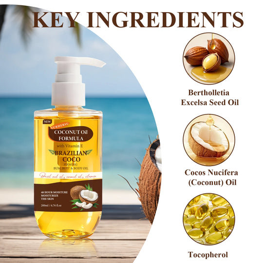 Organic Coconut Oil for Skin, Improves Elasticity, Natural Body Butter Alternative