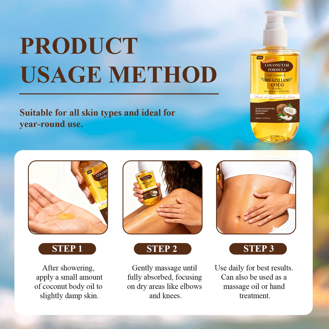 Organic Coconut Oil for Skin, Improves Elasticity, Natural Body Butter Alternative