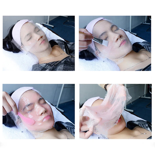 100 Pcs Soft Gauze Beauty Salon Face Mask Skin Management