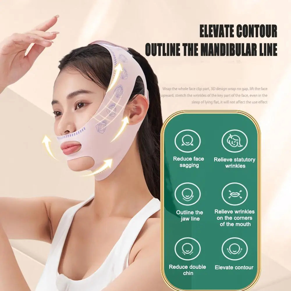 Chin Cheek Slimming Bandage V Shape Sleeping Mask