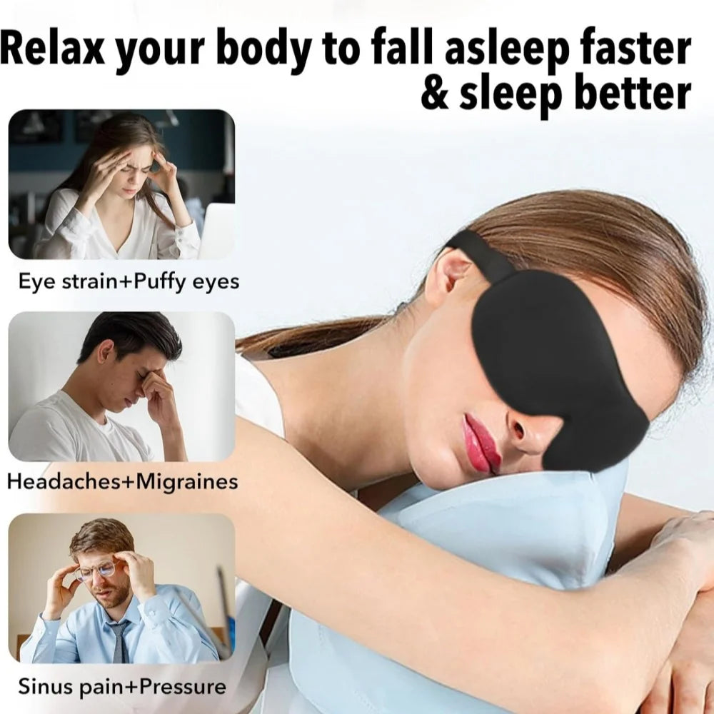 3D Sleep Mask Blindfold Sleeping Aid Soft Memory Foam